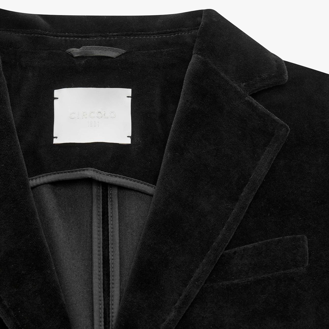 CIRCOLO1901 Giacca donna monopetto in velluto Nero