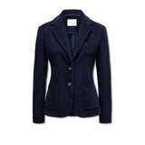 CIRCOLO1901 Giacca donna monopetto Slim in velluto Blue