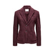 Giacca donna monopetto Slim in velluto Cinnamon