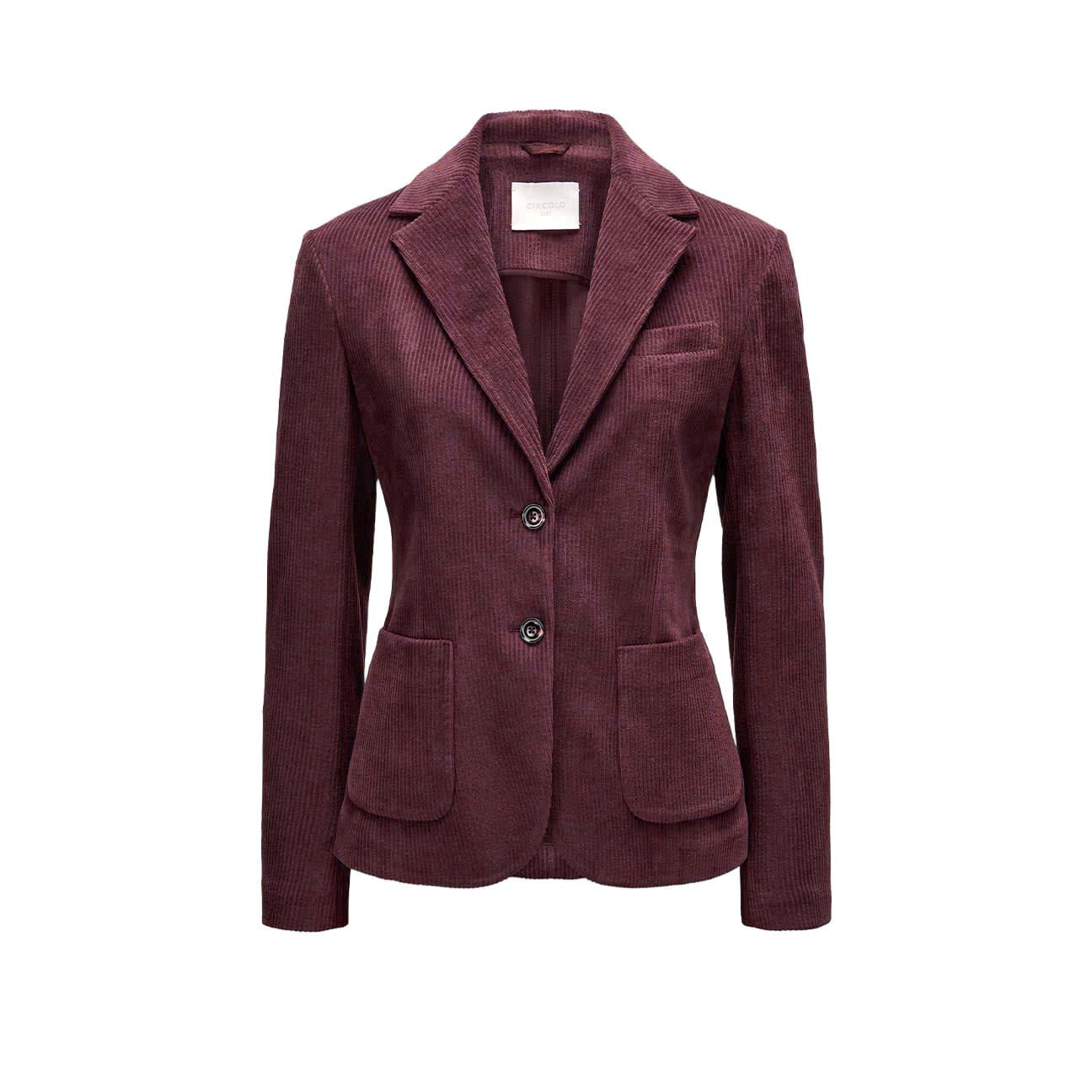 CIRCOLO1901 Giacca donna monopetto Slim in velluto Cinnamon