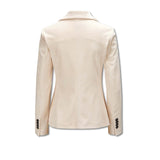 CIRCOLO1901 Giacca donna monopetto Slim in velluto Panna