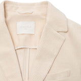 CIRCOLO1901 Giacca donna monopetto Slim in velluto Panna