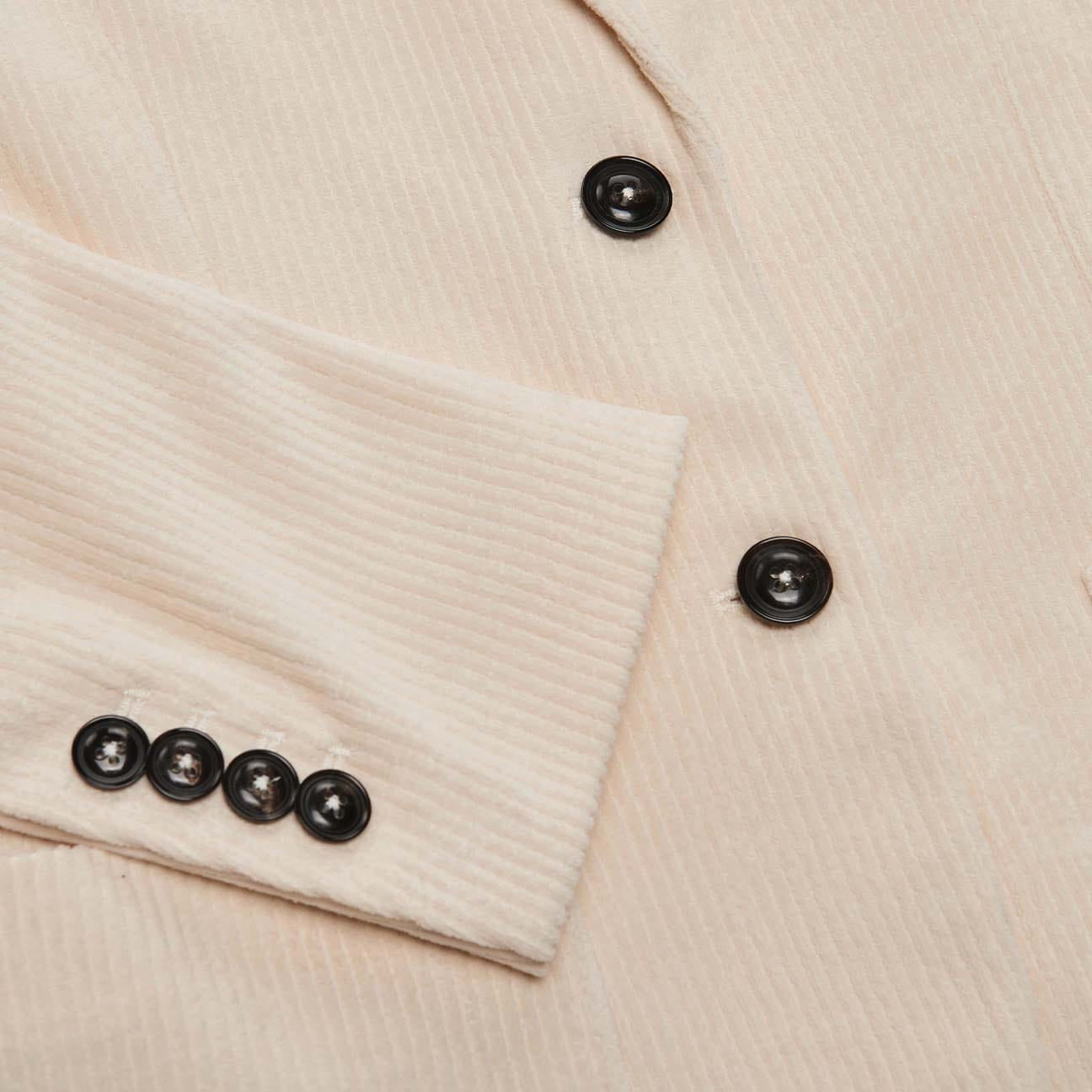 CIRCOLO1901 Giacca donna monopetto Slim in velluto Panna