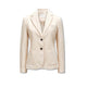 CIRCOLO1901 Giacca donna monopetto Slim in velluto Panna