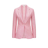 CIRCOLO1901 Giacca donna Slim in  lino e cotone Rosa