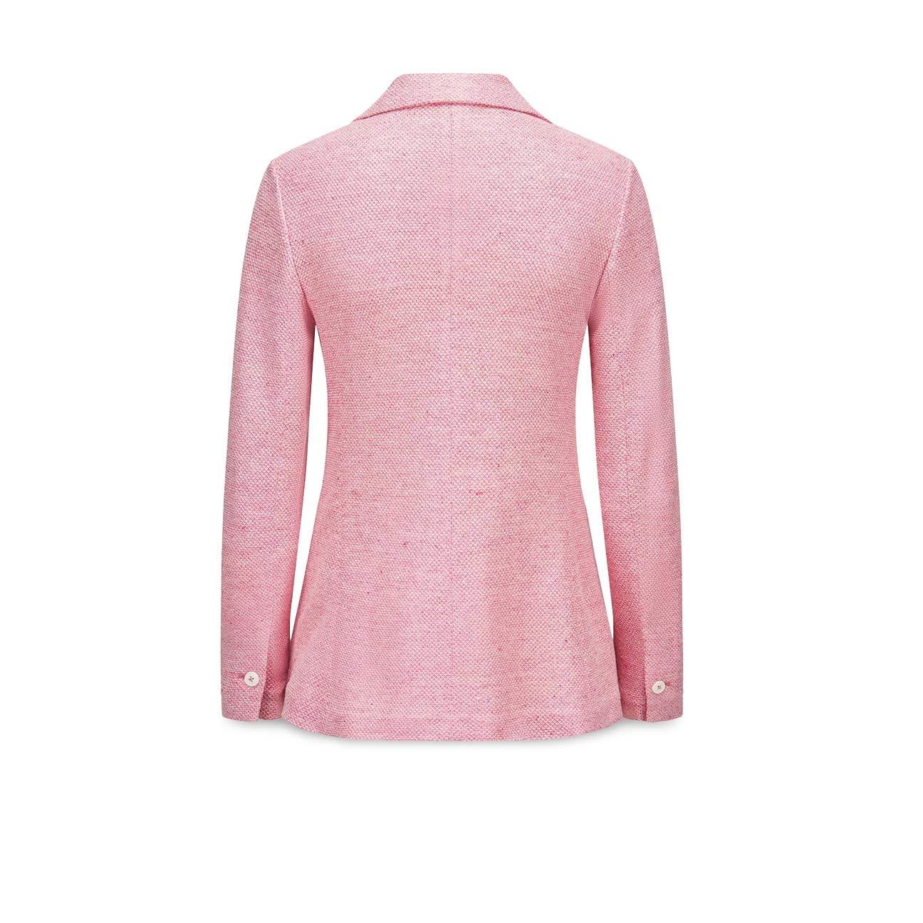 CIRCOLO1901 Giacca donna Slim in  lino e cotone Rosa