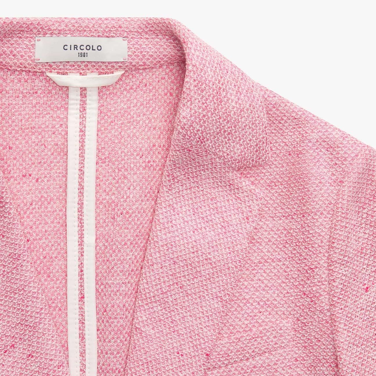 CIRCOLO1901 Giacca donna Slim in  lino e cotone Rosa