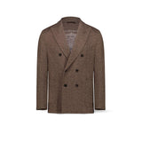 CIRCOLO1901 Giacca uomo doppiopetto injersey Marrone