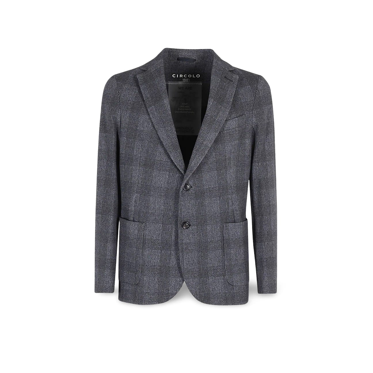 CIRCOLO1901 Giacca uomo in lana a quadri Blue