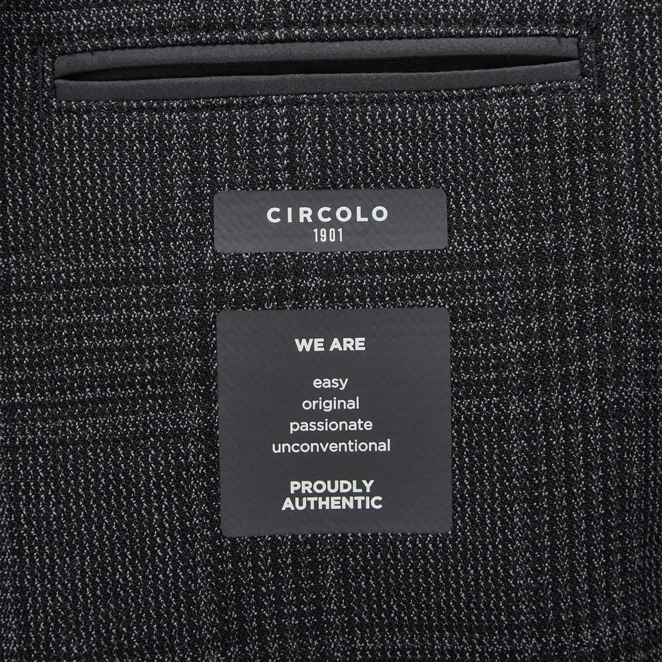 CIRCOLO1901 Giacca uomo in lana a quadri Grigio Scuro