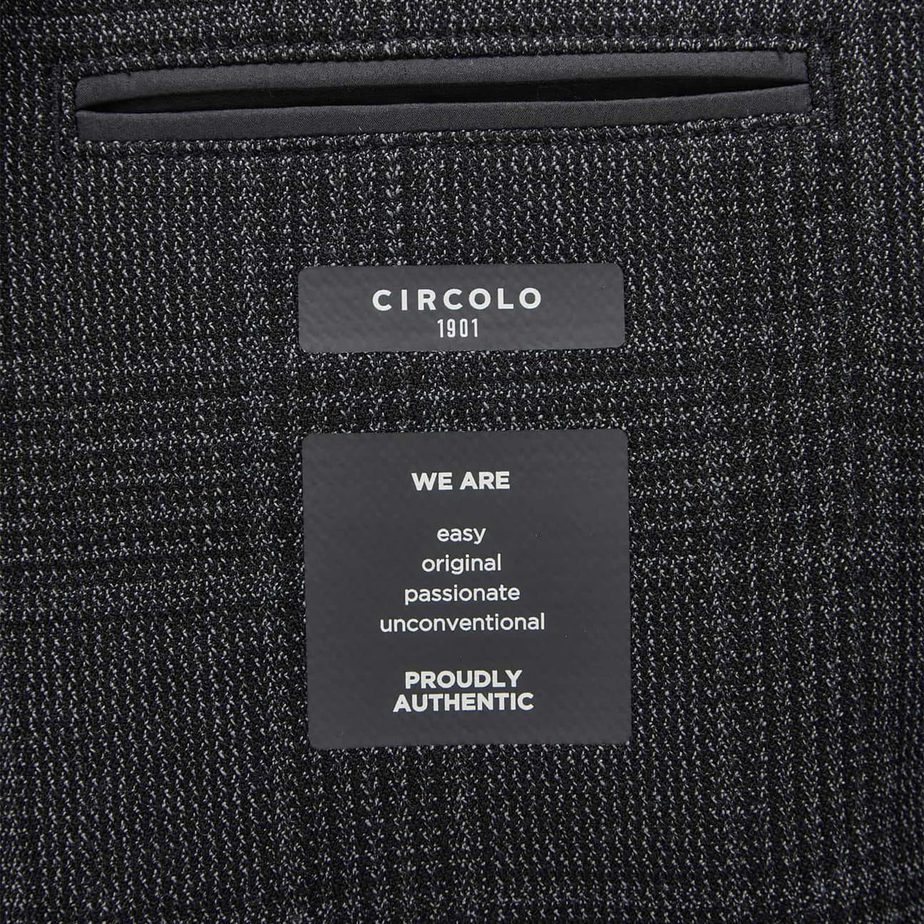 CIRCOLO1901 Giacca uomo in lana a quadri Grigio Scuro