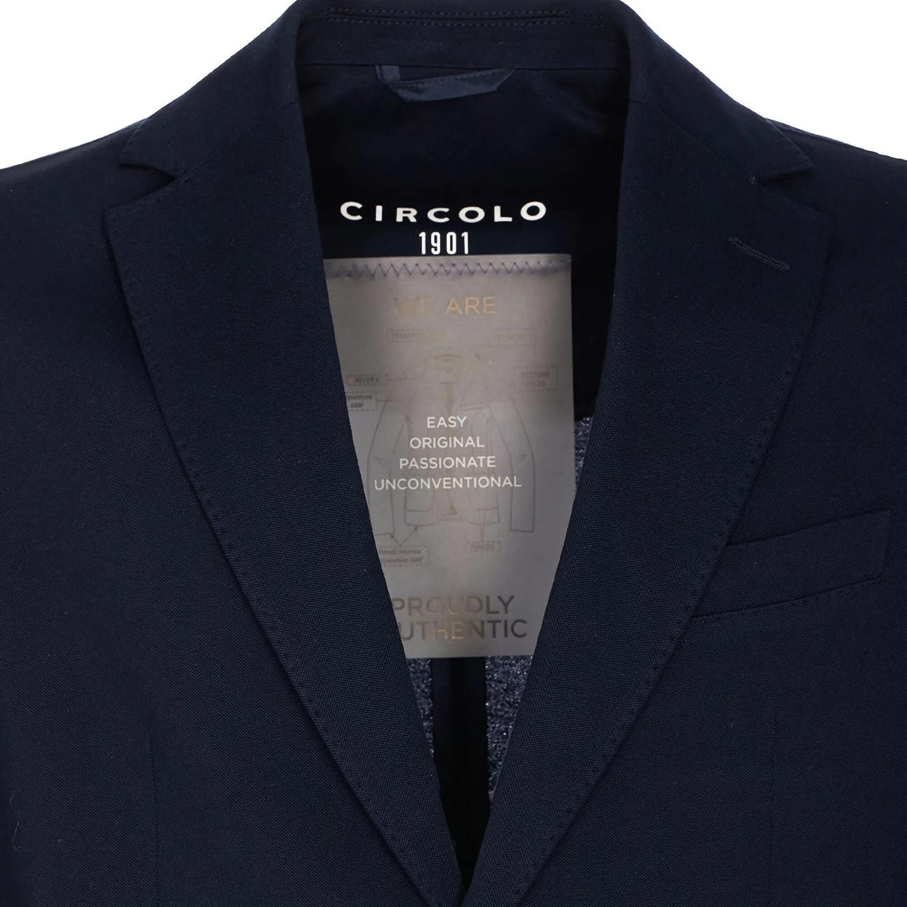 CIRCOLO1901 Giacca uomo monopetto cotone superlight Blue