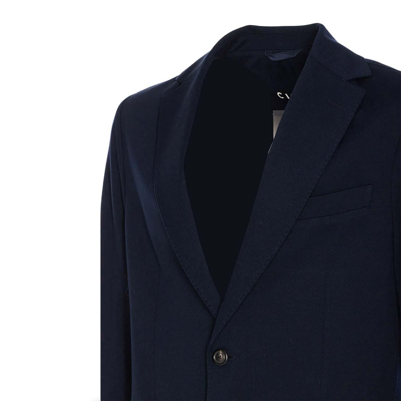 CIRCOLO1901 Giacca uomo monopetto cotone superlight Blue