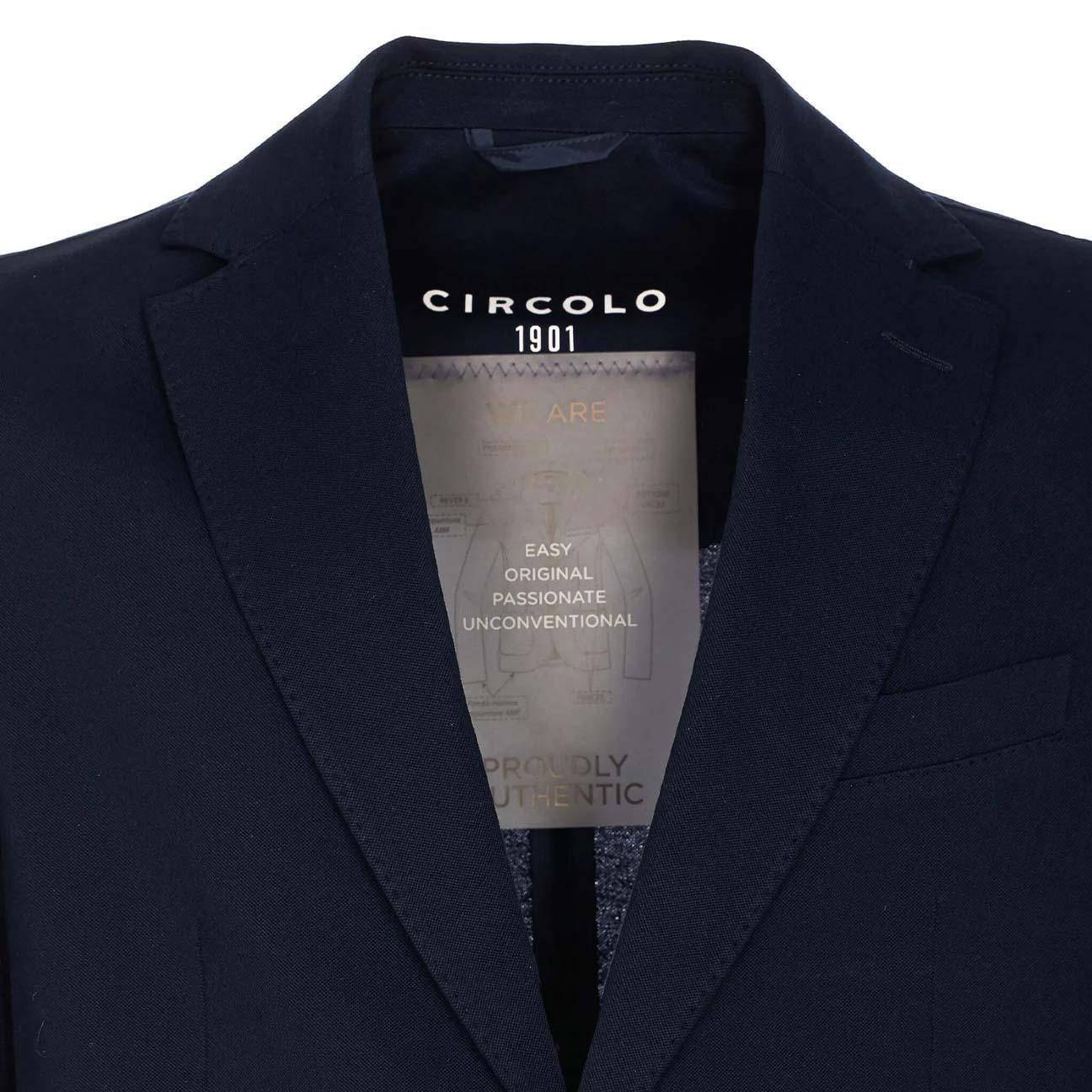 CIRCOLO1901 Giacca uomo monopetto cotone superlight Blue