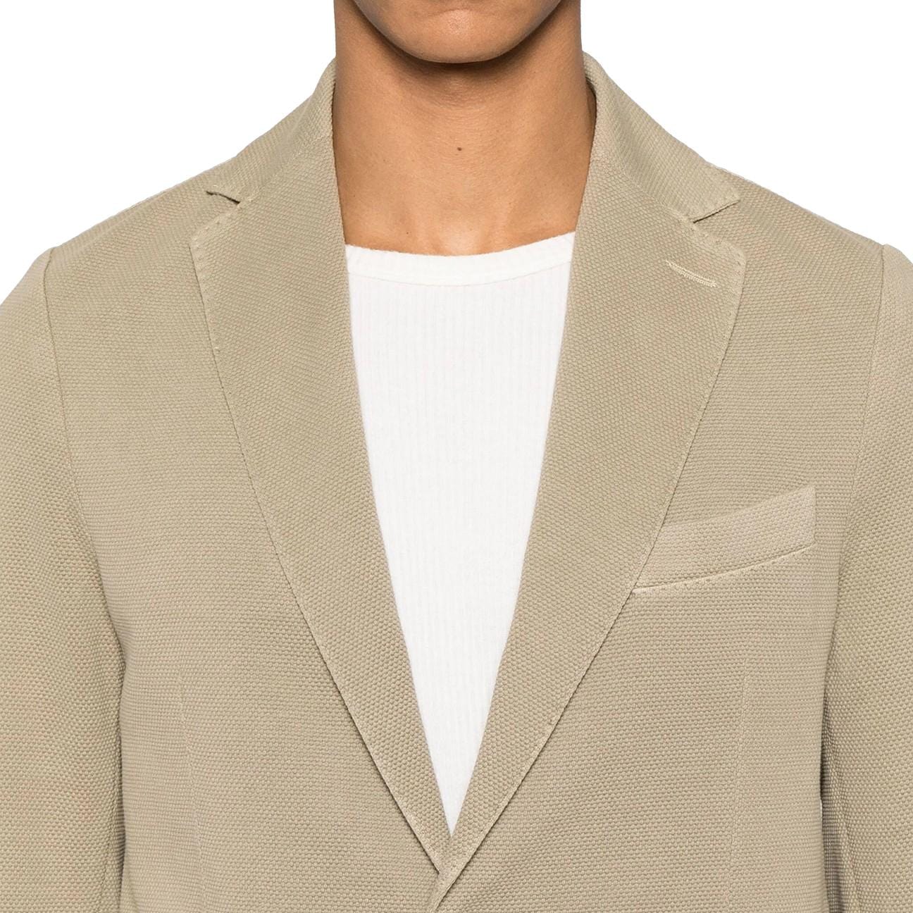 CIRCOLO1901 Giacca uomo monopetto cotone superlight Stone