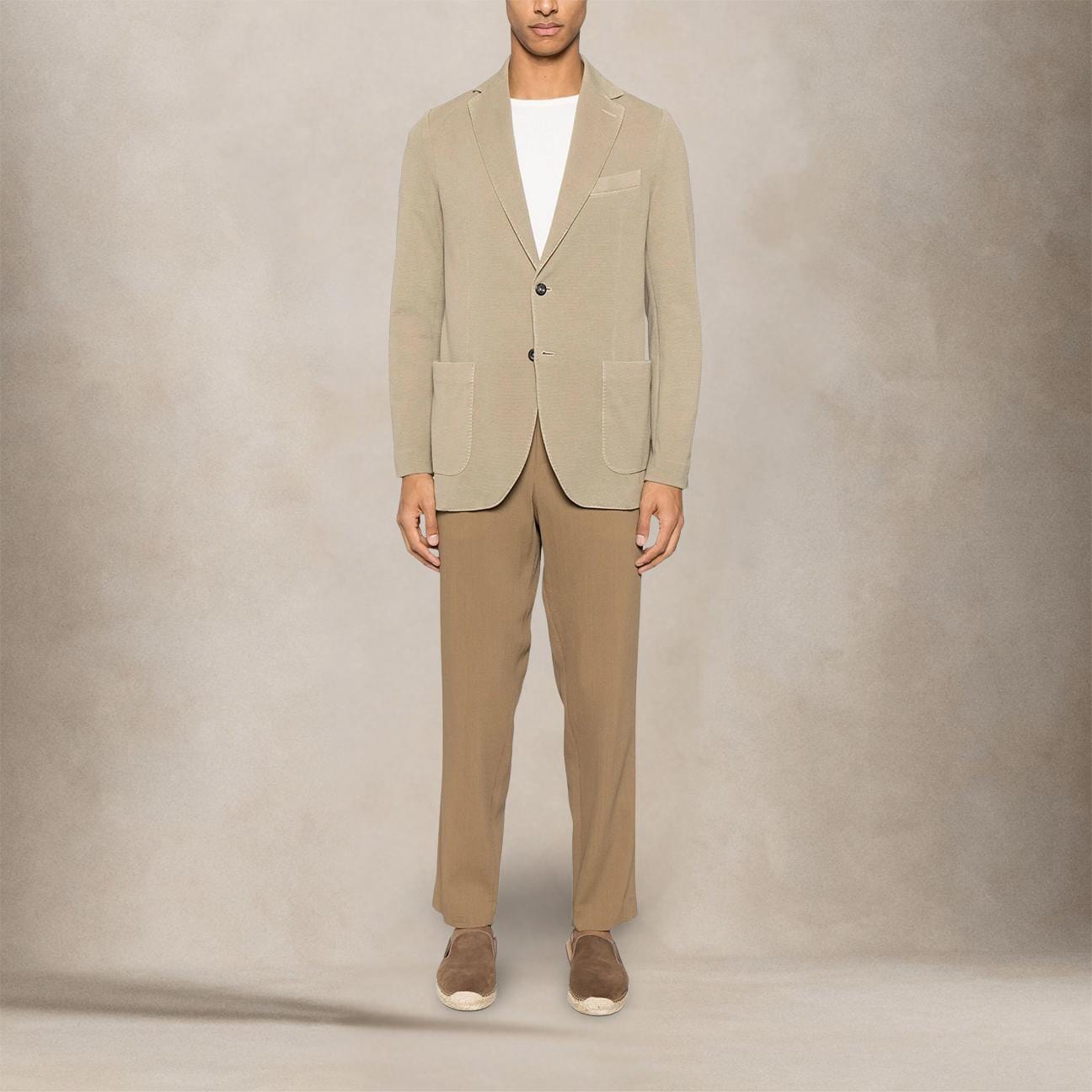 CIRCOLO1901 Giacca uomo monopetto cotone superlight Stone