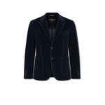 CIRCOLO1901 Giacca uomo monopetto in velluto Blue