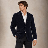 CIRCOLO1901 Giacca uomo monopetto in velluto Blue