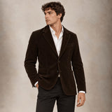 CIRCOLO1901 Giacca uomo monopetto in velluto Marrone