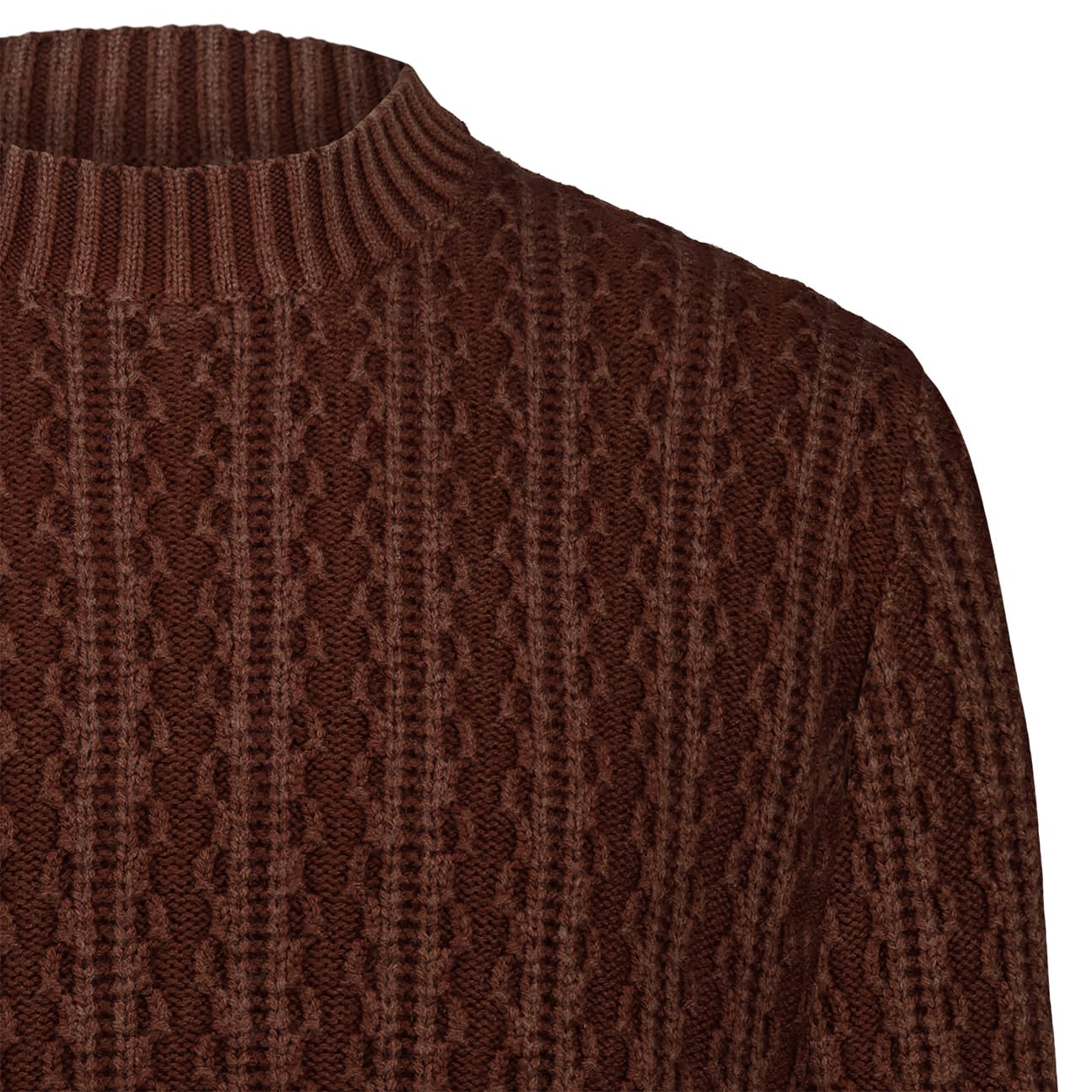 CIRCOLO1901 Maglia uomo girocollo Rain marrone