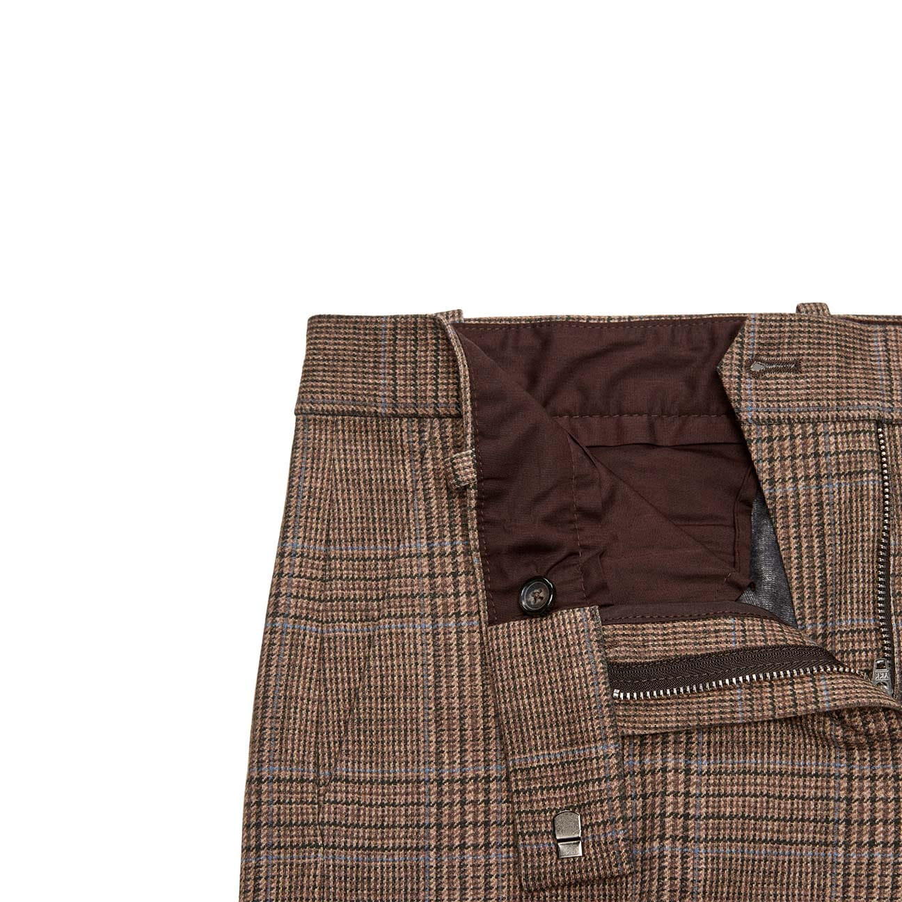 CIRCOLO1901 Pantaloni donna a quadri Mocha
