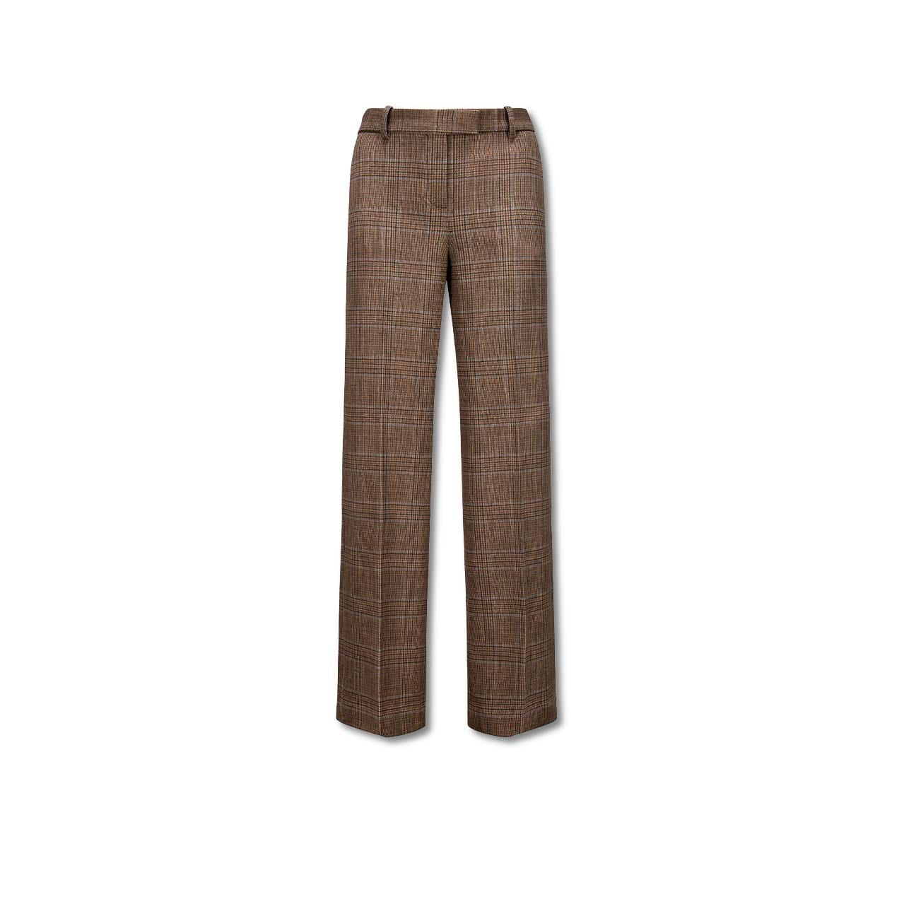 CIRCOLO1901 Pantaloni donna a quadri Mocha