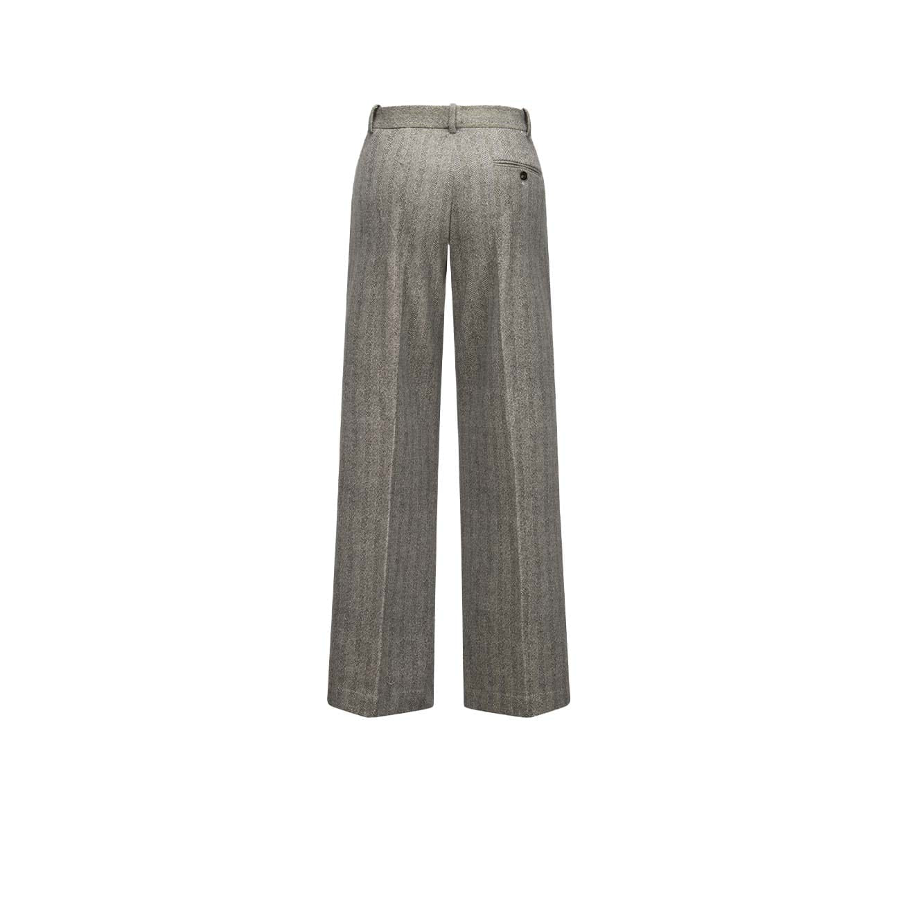 CIRCOLO1901 Pantaloni donna in jersey stampato Herringbone Nero
