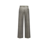 CIRCOLO1901 Pantaloni donna in jersey stampato Herringbone Nero