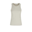 Top donna a coste Grigio