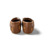 DE SIENA Mocassino donna in pelle con perline Marrone