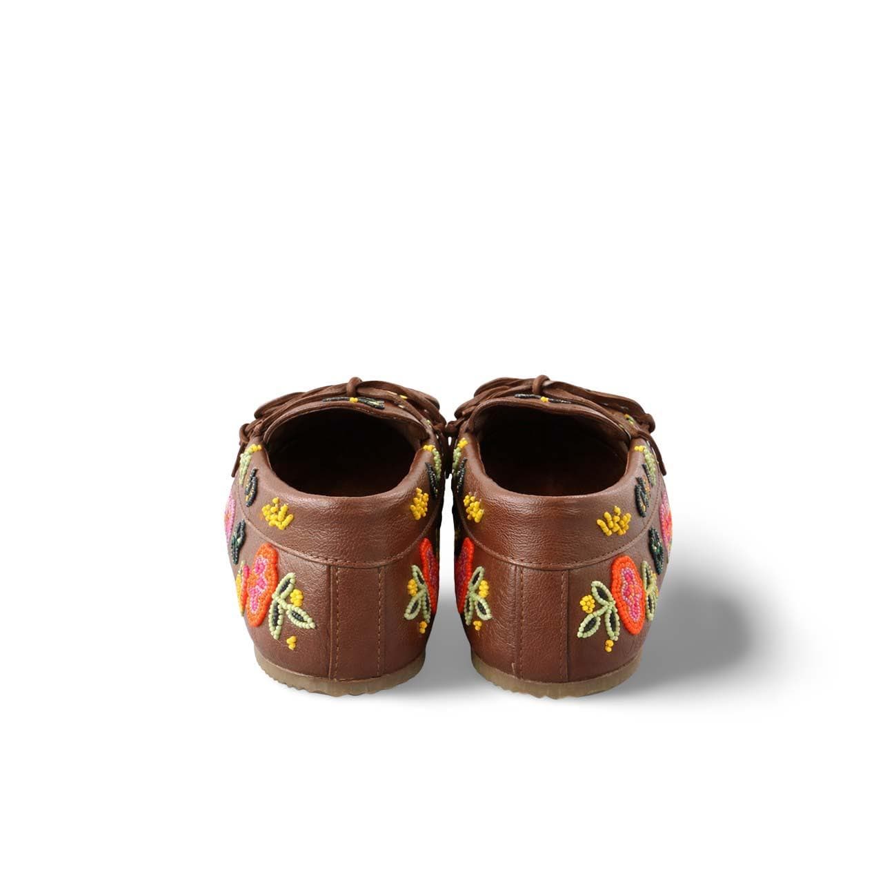 DE SIENA Mocassino donna in pelle con perline Multicolor