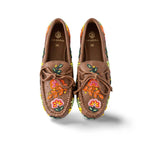 DE SIENA Mocassino donna in pelle con perline Multicolor