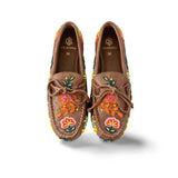 DE SIENA Mocassino donna in pelle con perline Multicolor