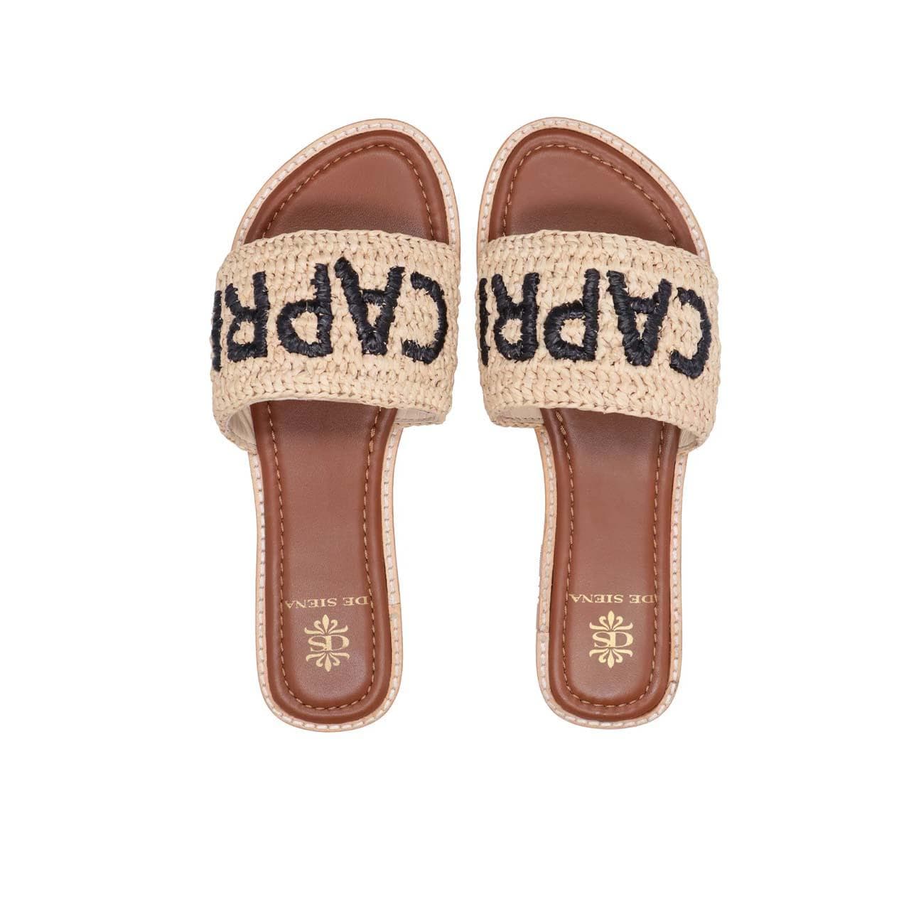 DE SIENA Sandali donna Capri Beige e Nero