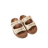 DE SIENA Sandali donna Noreen In  tessuto Perline Beige Bianco