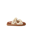 Sandali donna Noreen In  tessuto Perline Beige Bianco