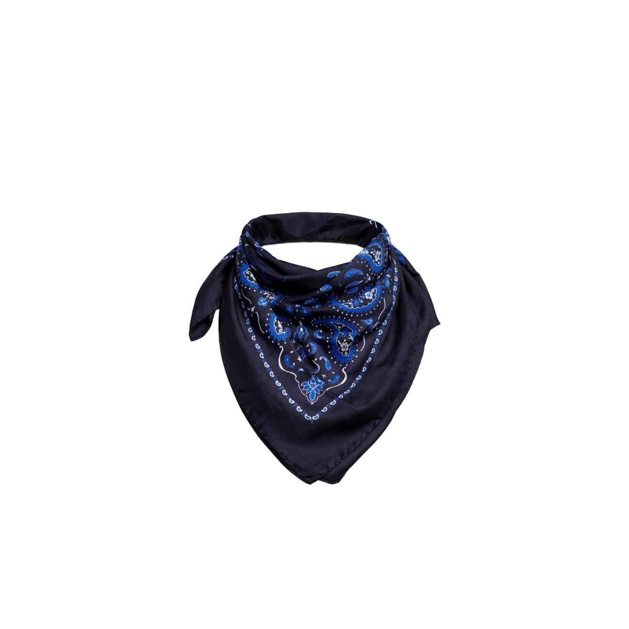 DESTIN Foulard in seta Blue