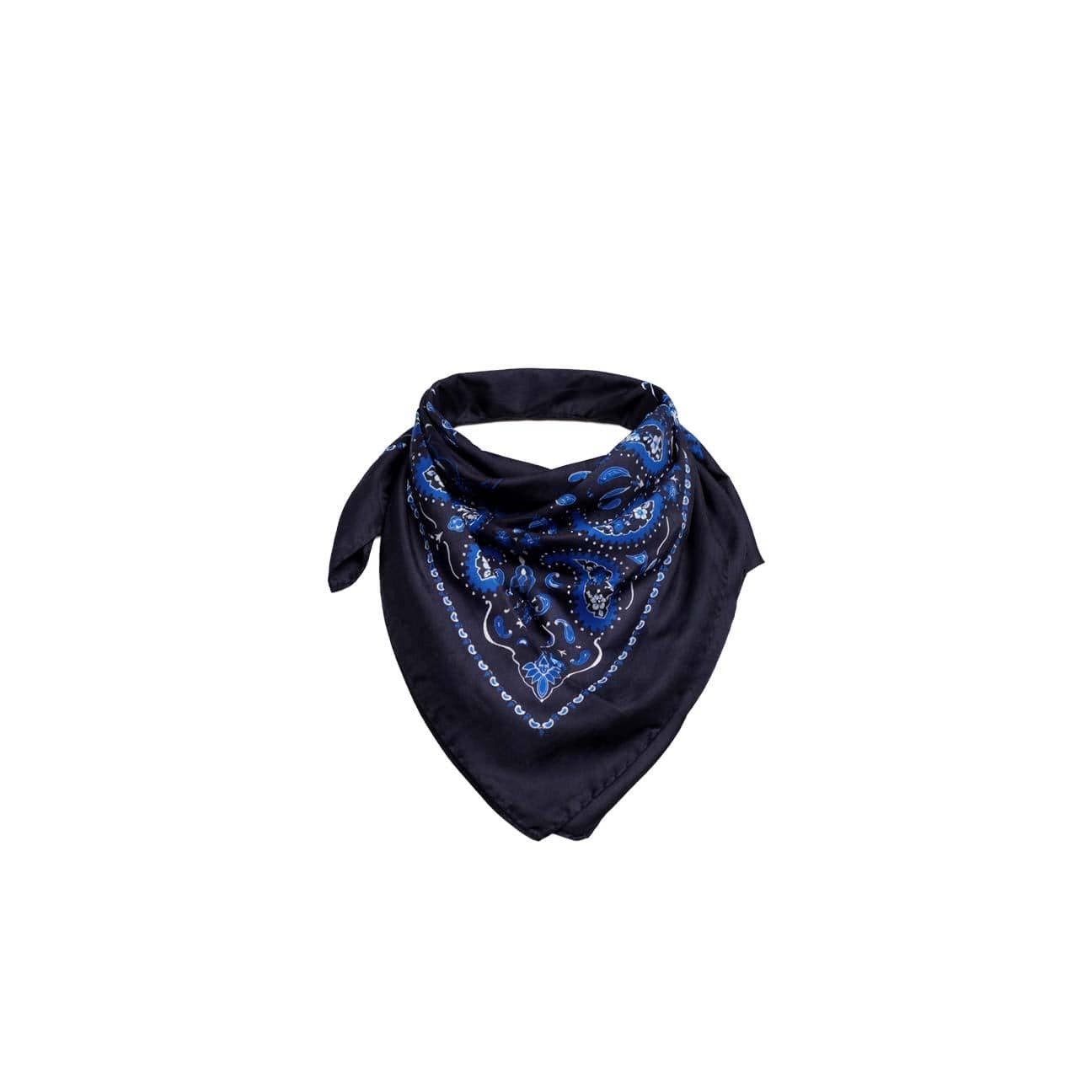 DESTIN Foulard in seta Blue