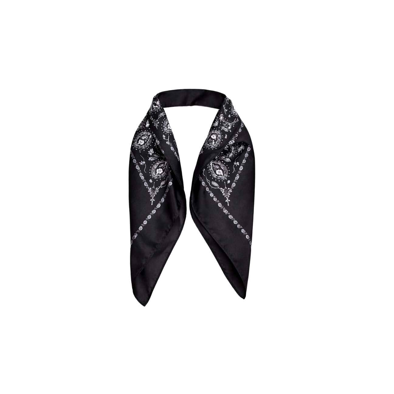 DESTIN Foulard in seta Nero