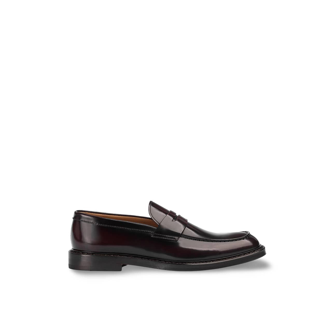 Doucals Mocassino da uomo in pelle Horse Burgundy