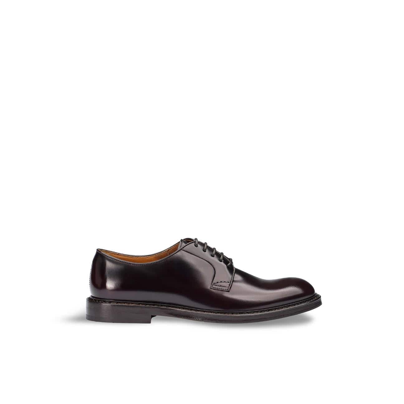 Doucals Stringata da uomo in pelle Horse  Burgundy