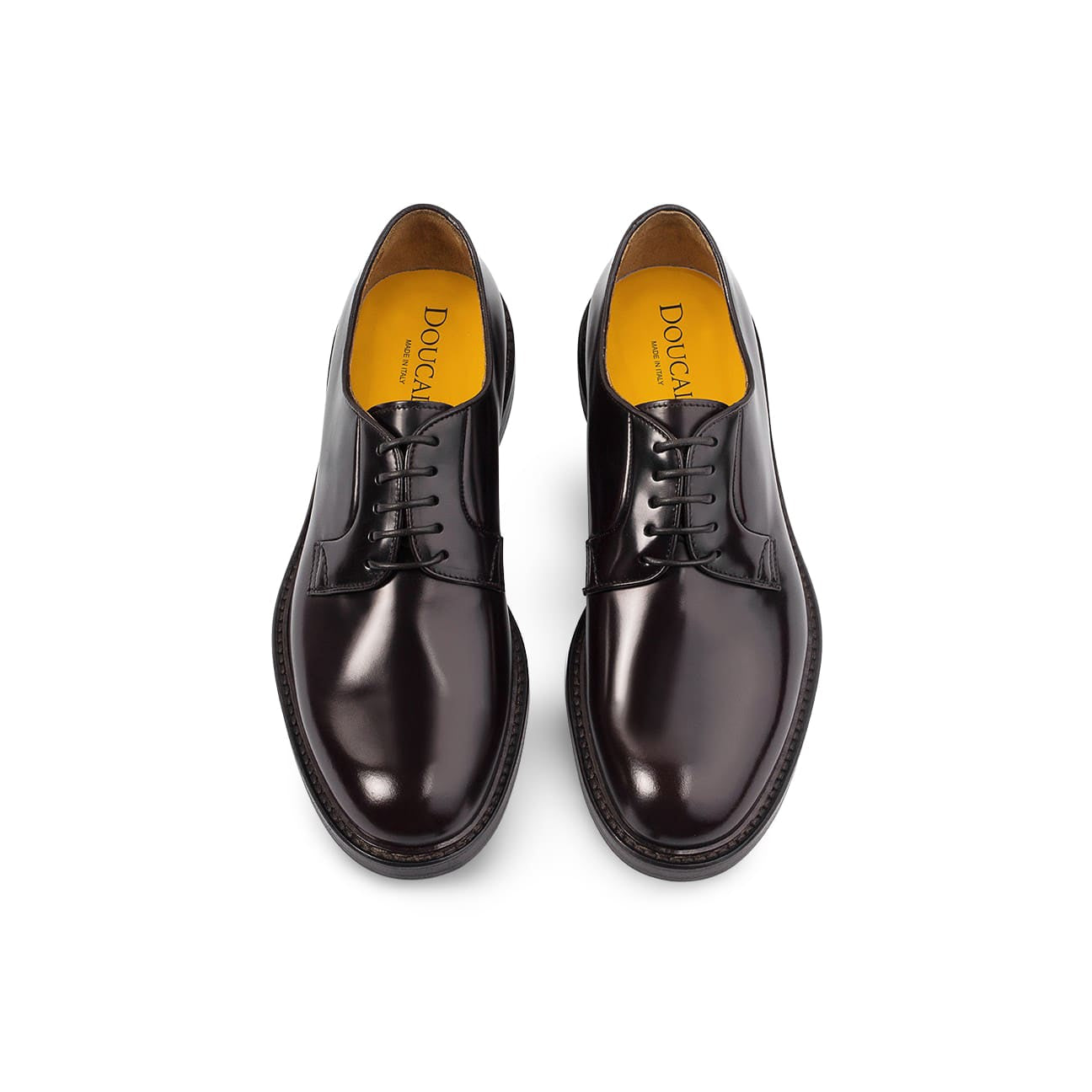 Doucals Stringata da uomo in pelle Horse  Burgundy