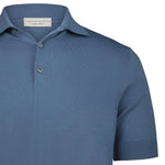 FILIPPO DE LAURENTIIS Polo uomo in cotone crepe Avio