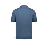 FILIPPO DE LAURENTIIS Polo uomo in cotone crepe Avio