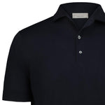 FILIPPO DE LAURENTIIS Polo uomo in cotone crepe Blue