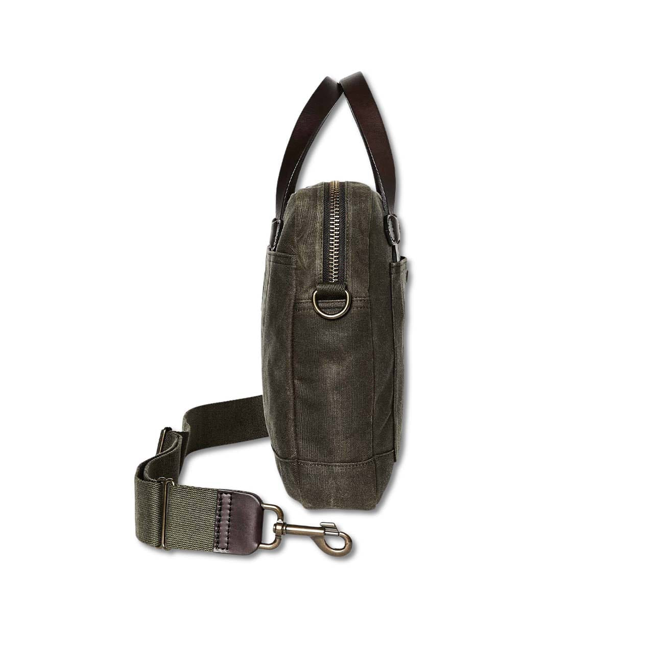 FILSON Borsa Tin  Cloth Compact Briefcase Otter Green