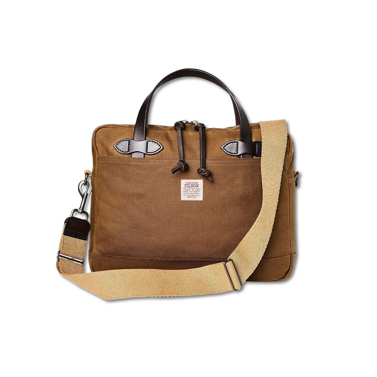 FILSON Borsa Tin  Cloth Compact Briefcase Otter Green