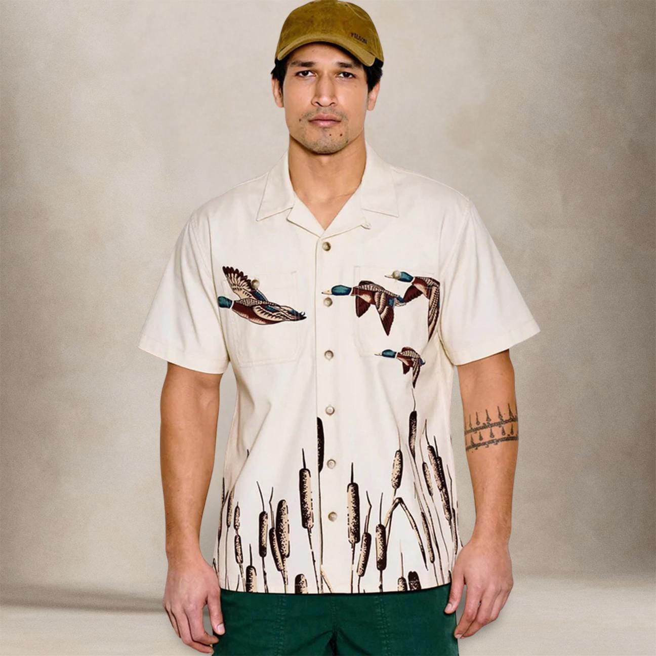 FILSON Camicia uomo Rustic Camp Shirt Sand