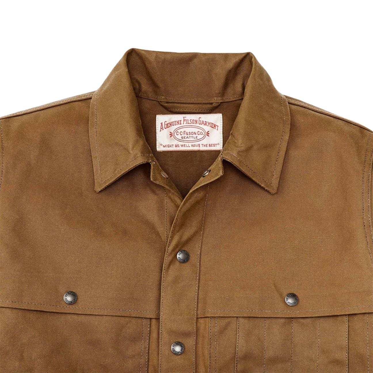 FILSON Giacca uomo Tin Cloth Cruiser Oil Finish Tan