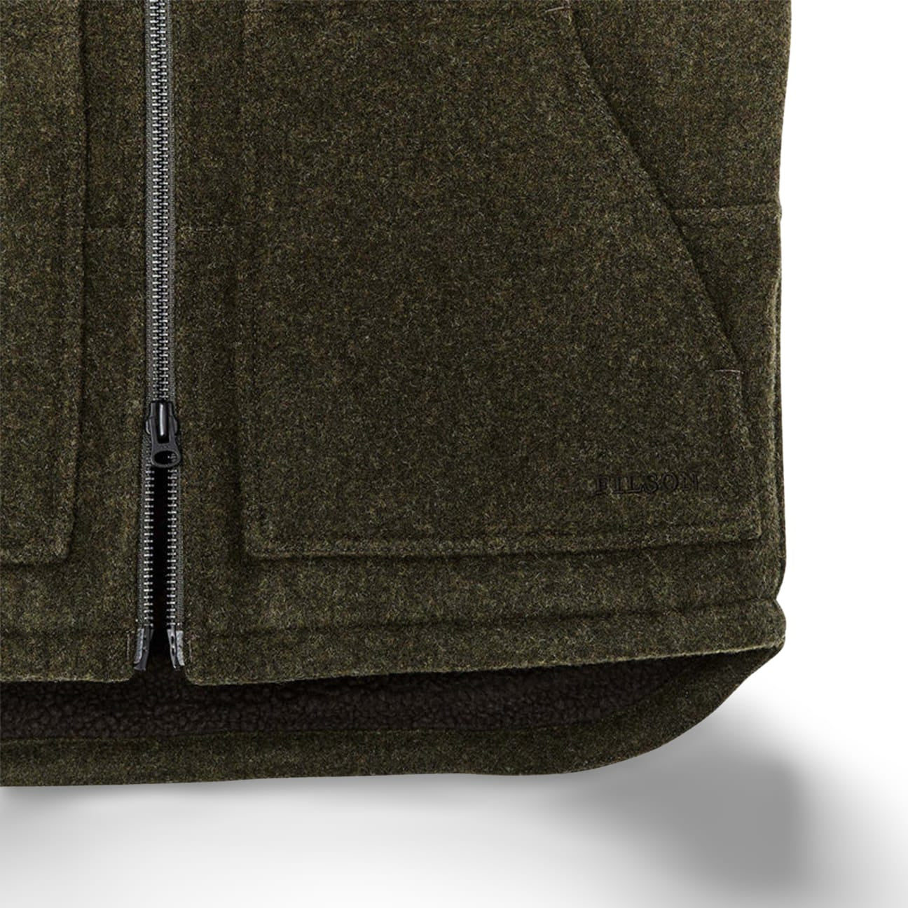 FILSON Gilet uomo Lined Mackinaw Wool Verde